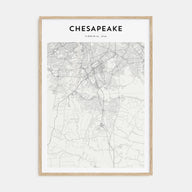 Chesapeake Map Portrait Poster