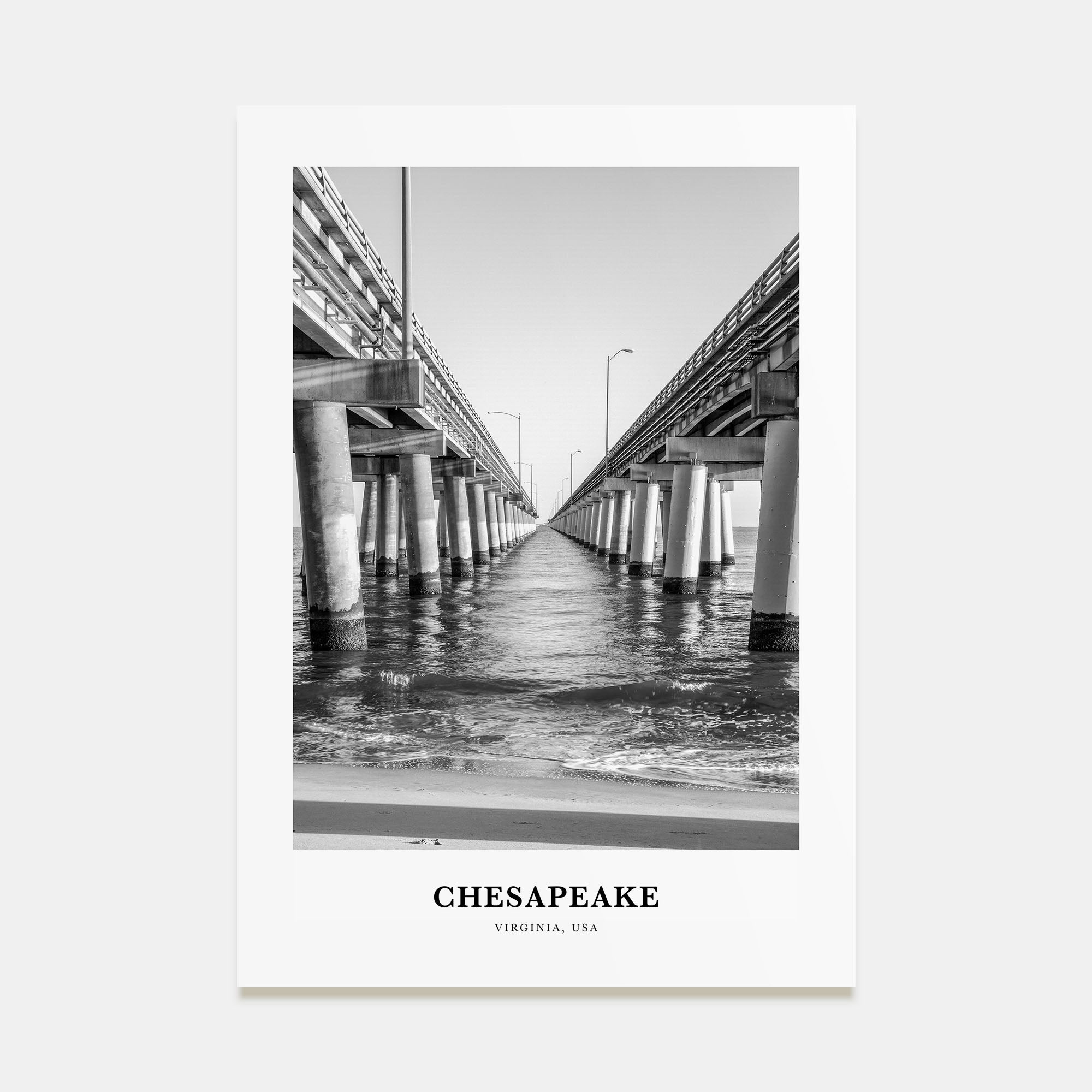 Chesapeake Portrait B&W Poster