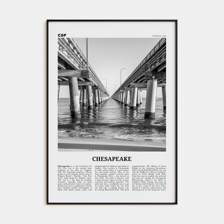 Chesapeake Travel B&W Poster