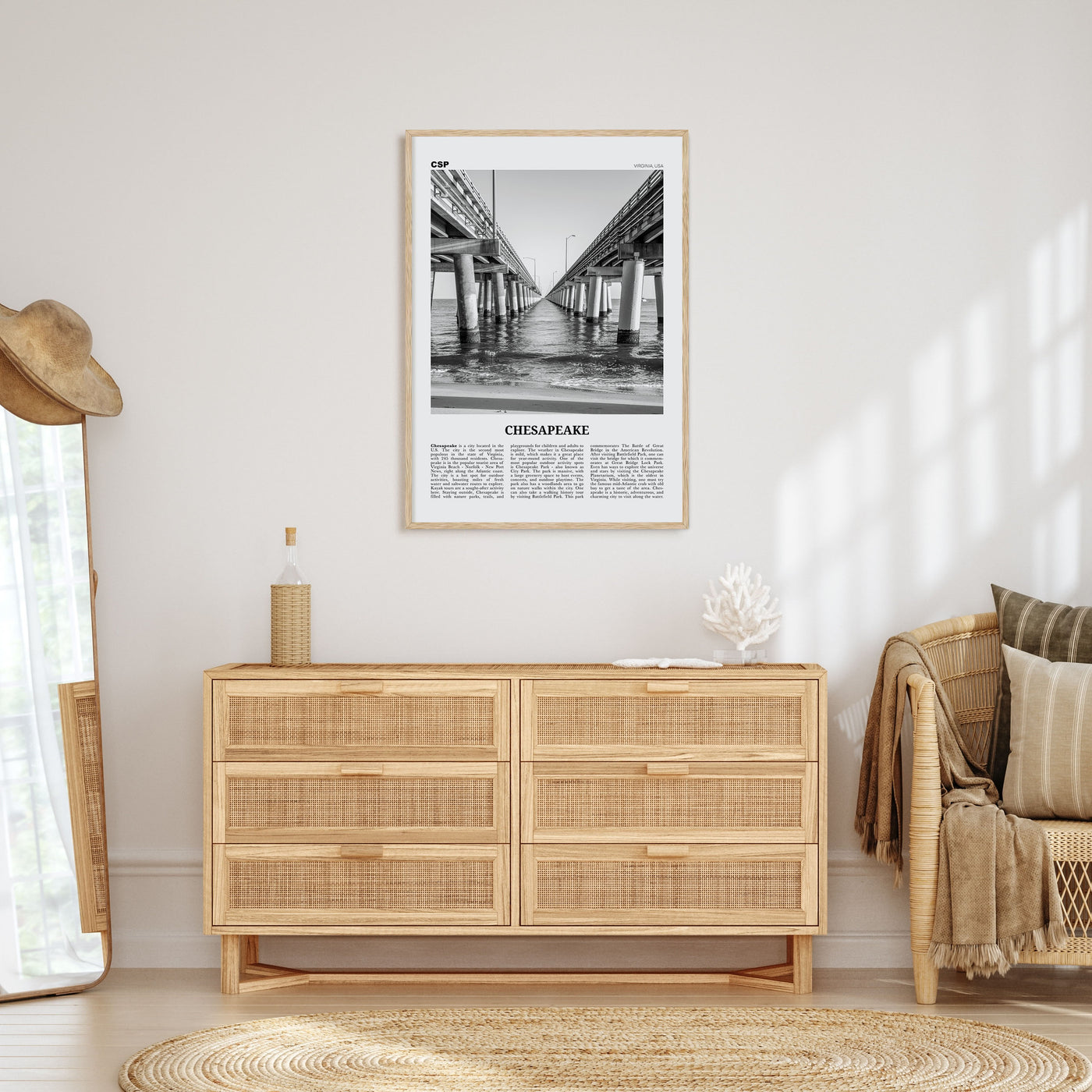 Chesapeake Travel B&W Poster