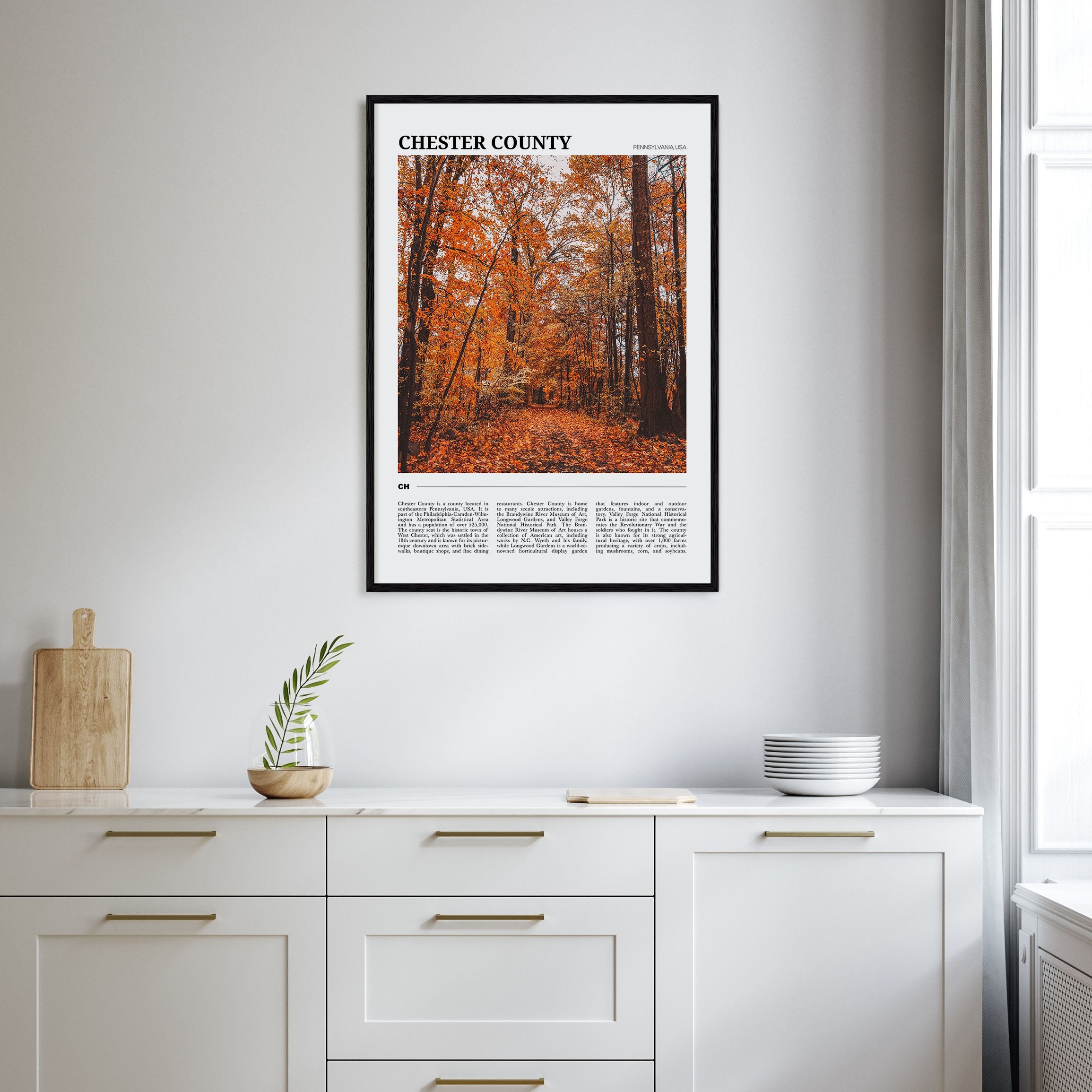 Chester County Travel Color Poster