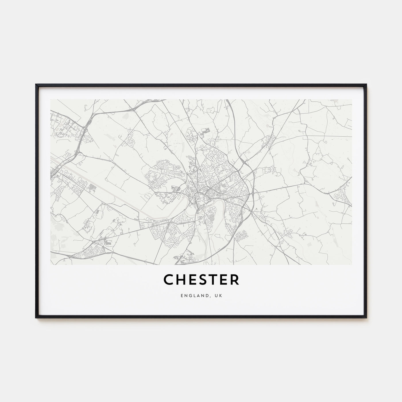 Chester Map Landscape Poster