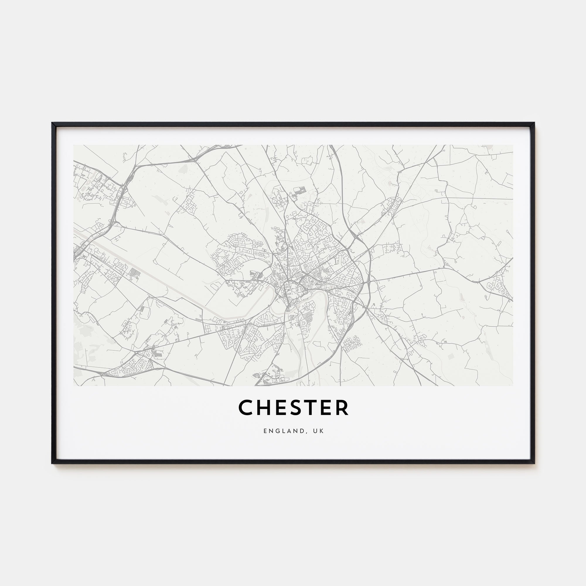 Chester Map Landscape Poster