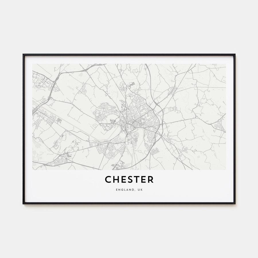 Chester Map Landscape Poster