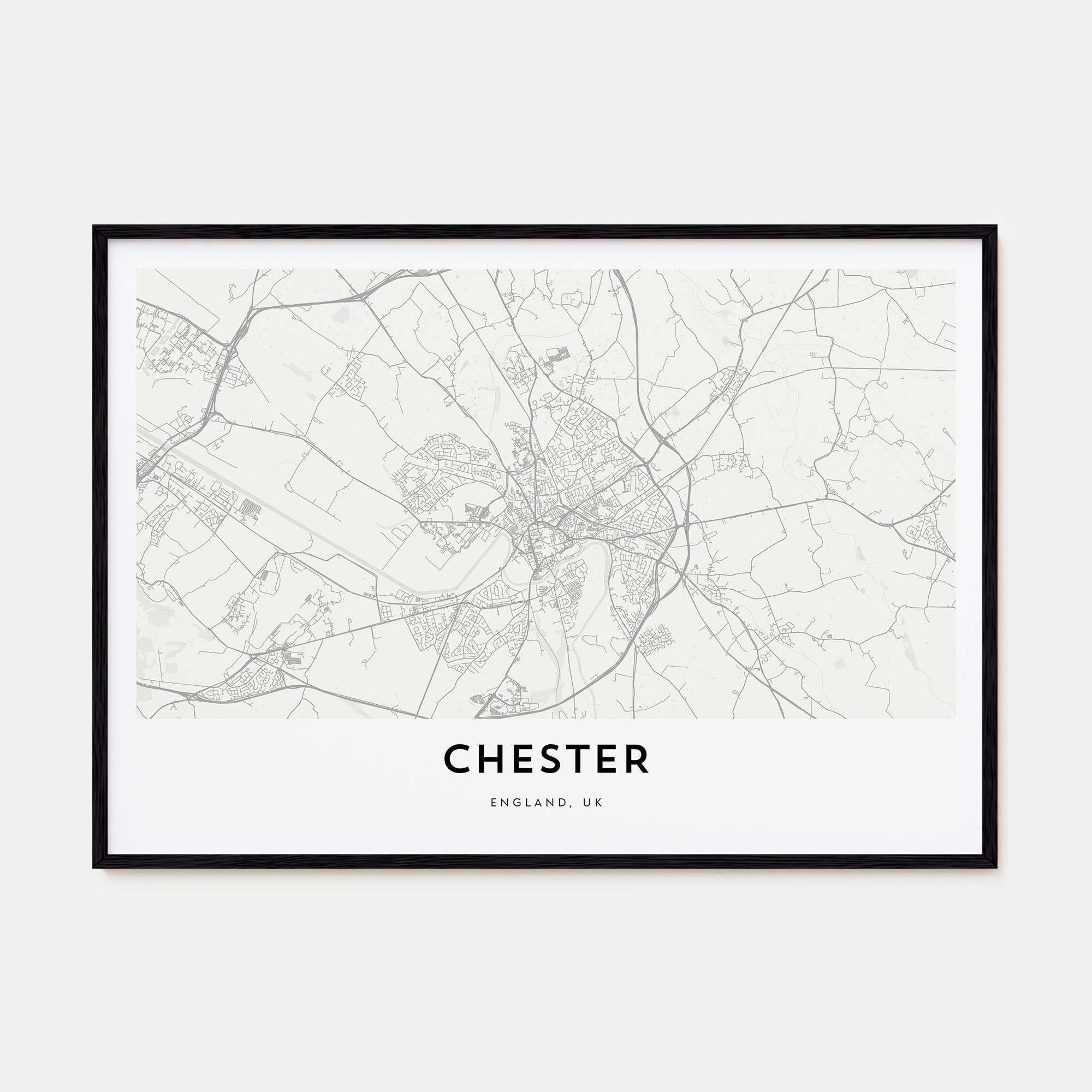 Chester Map Landscape Poster