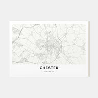 Chester Map Landscape Poster