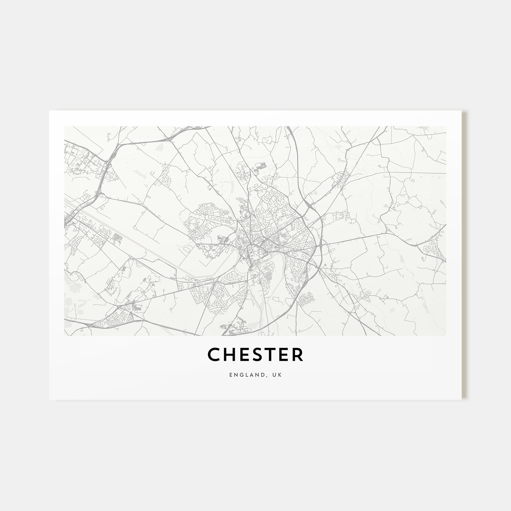 Chester Map Landscape Poster