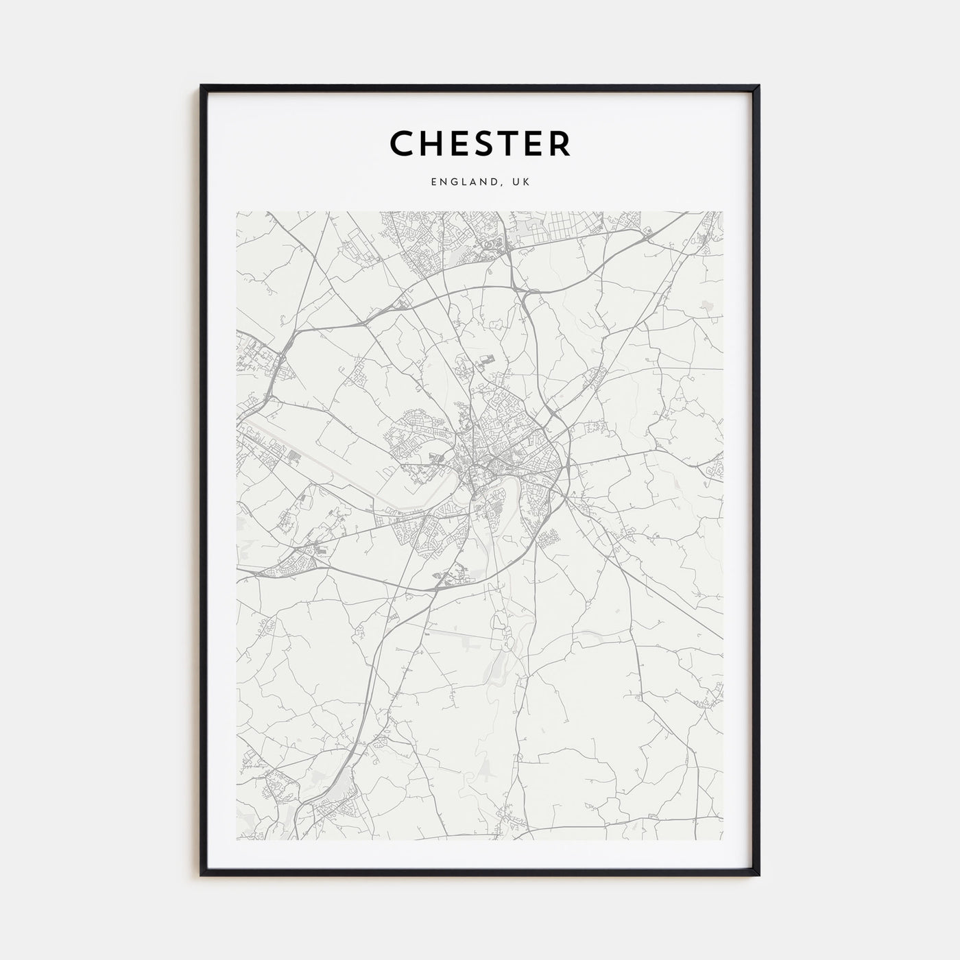 Chester Map Portrait Poster