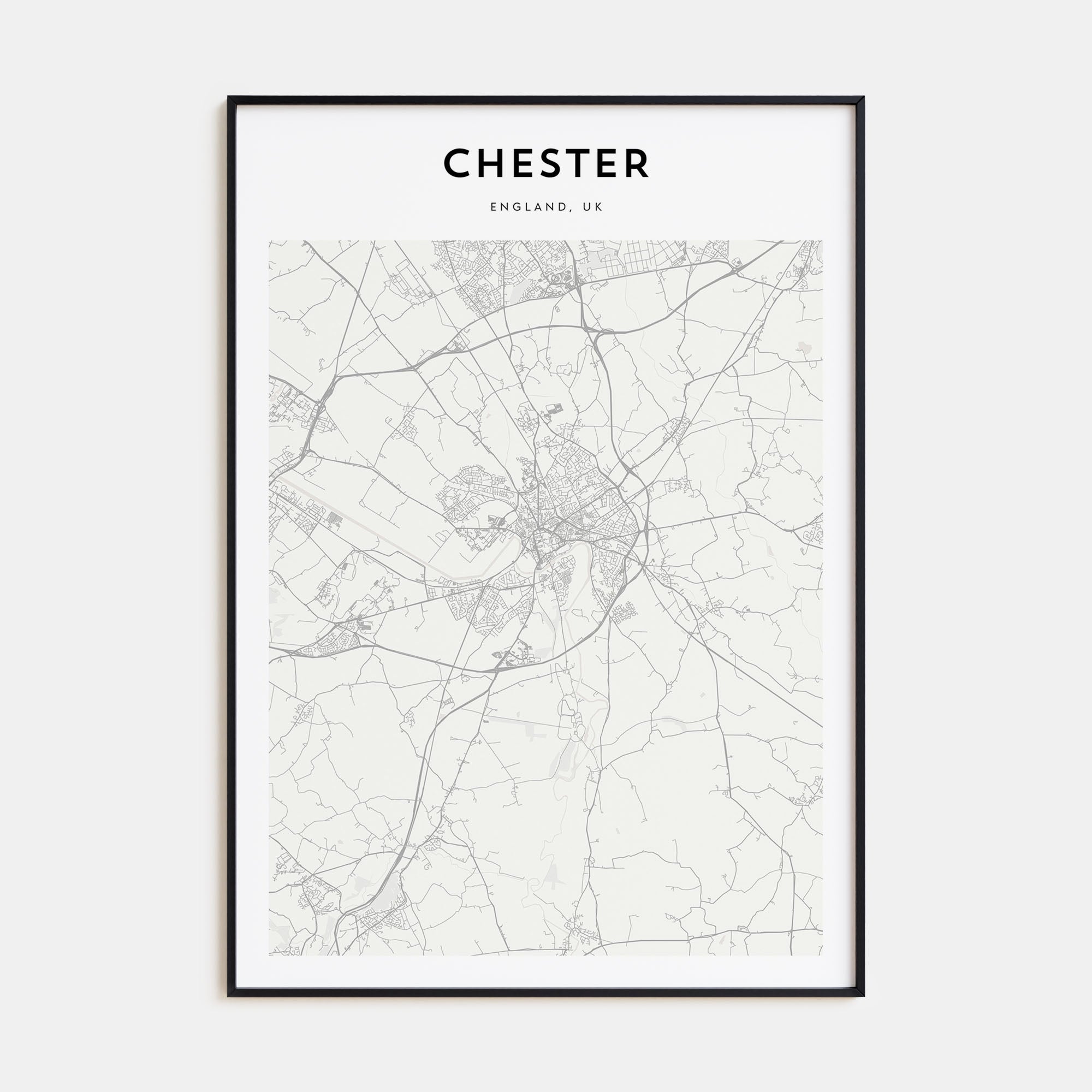 Chester Map Portrait Poster