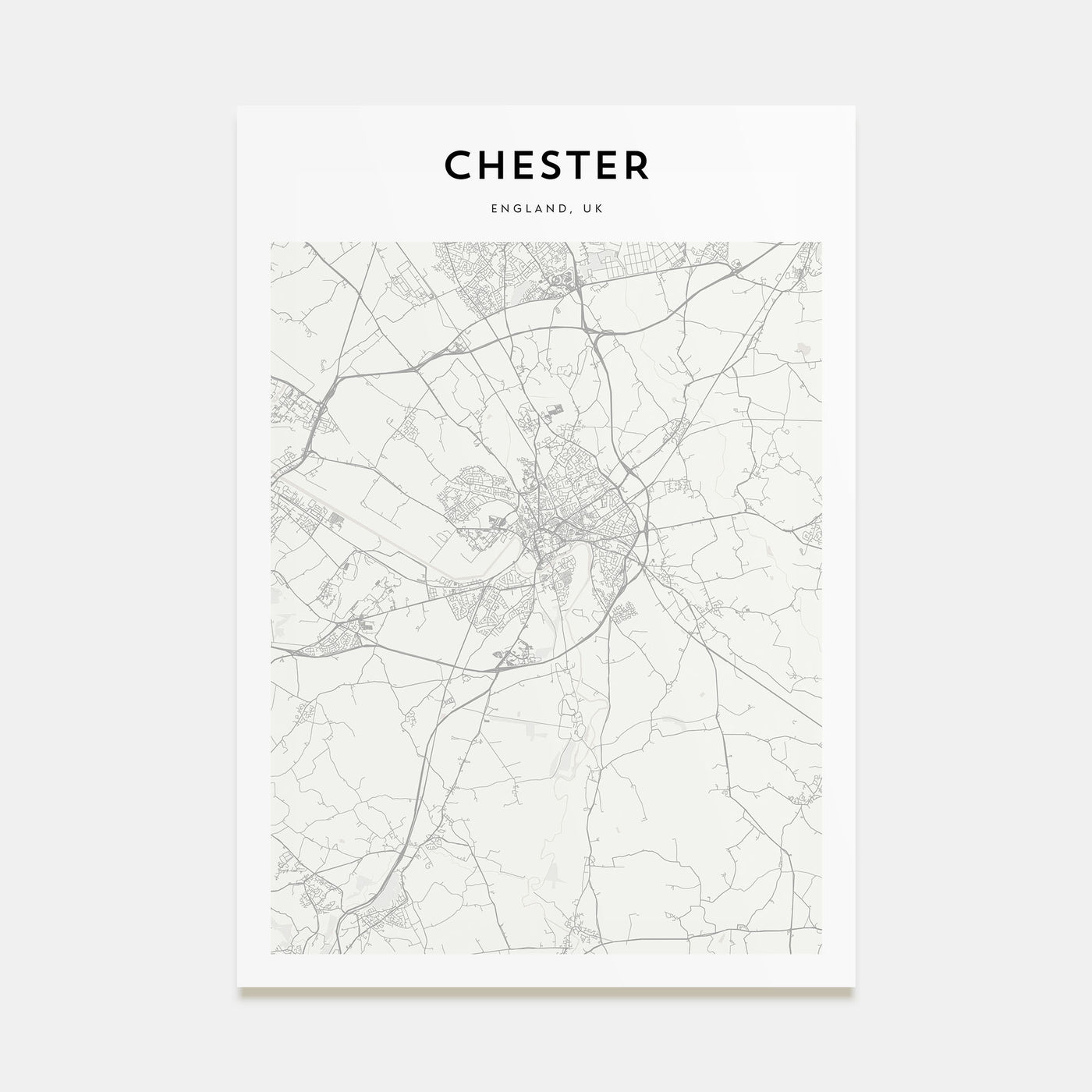 Chester Map Portrait Poster
