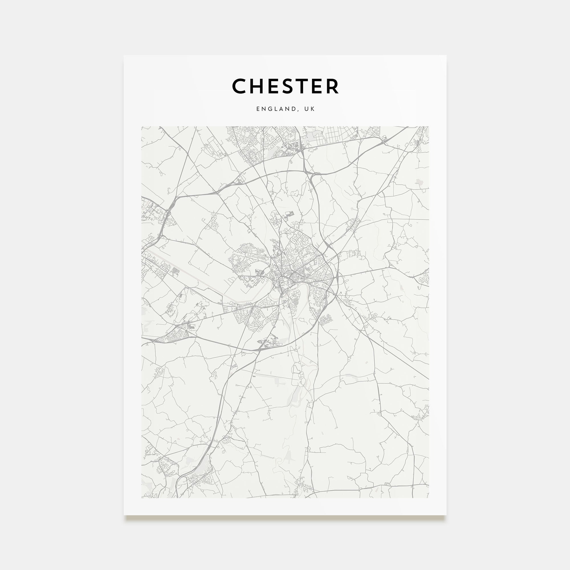 Chester Map Portrait Poster