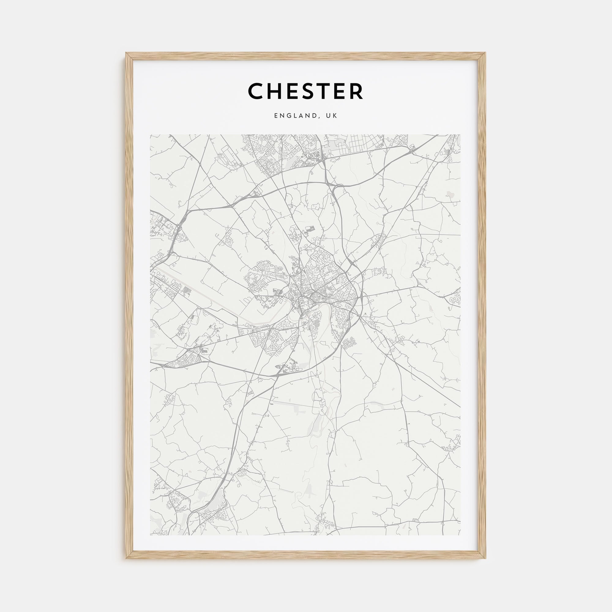 Chester Map Portrait Poster