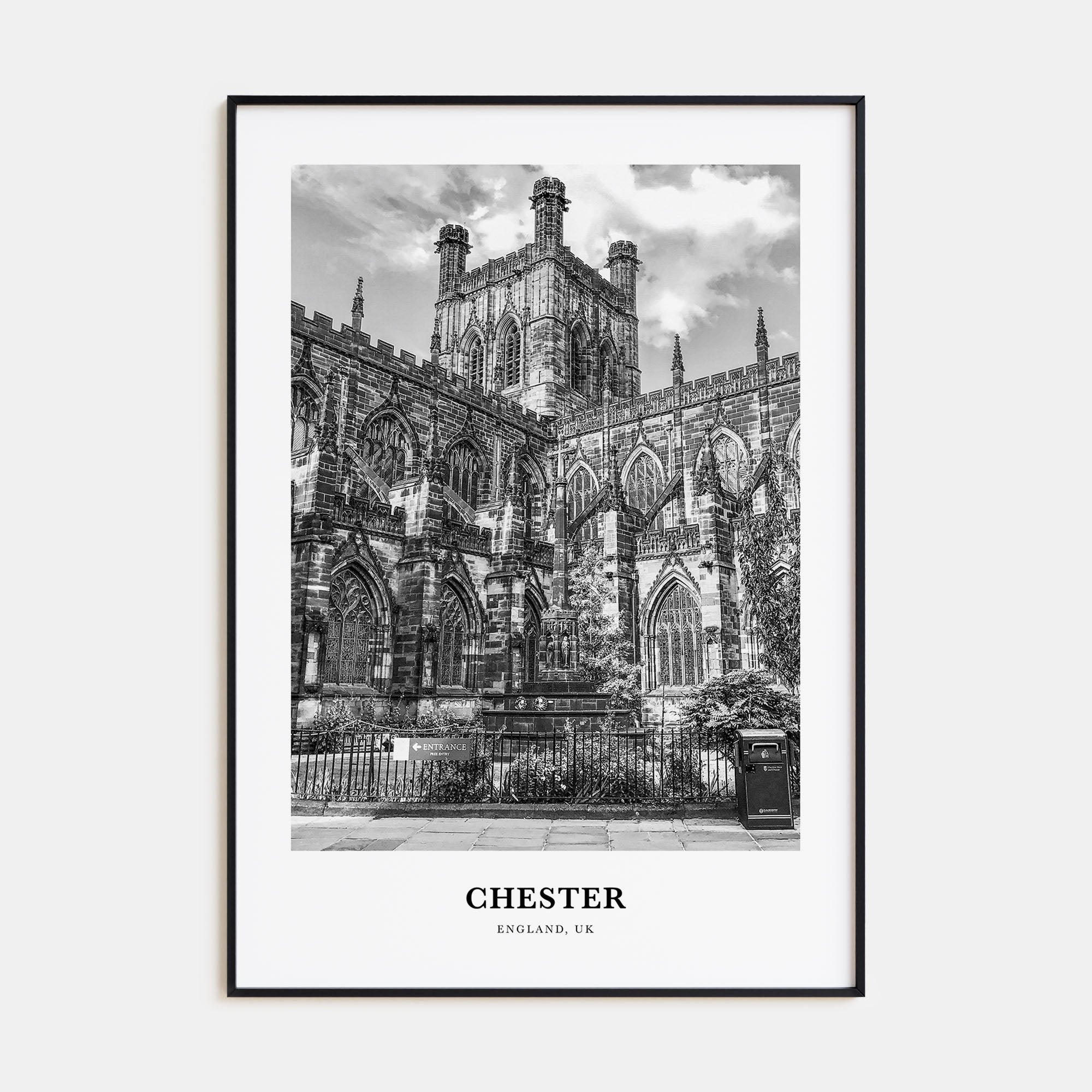 Chester Portrait B&W No 2 Poster