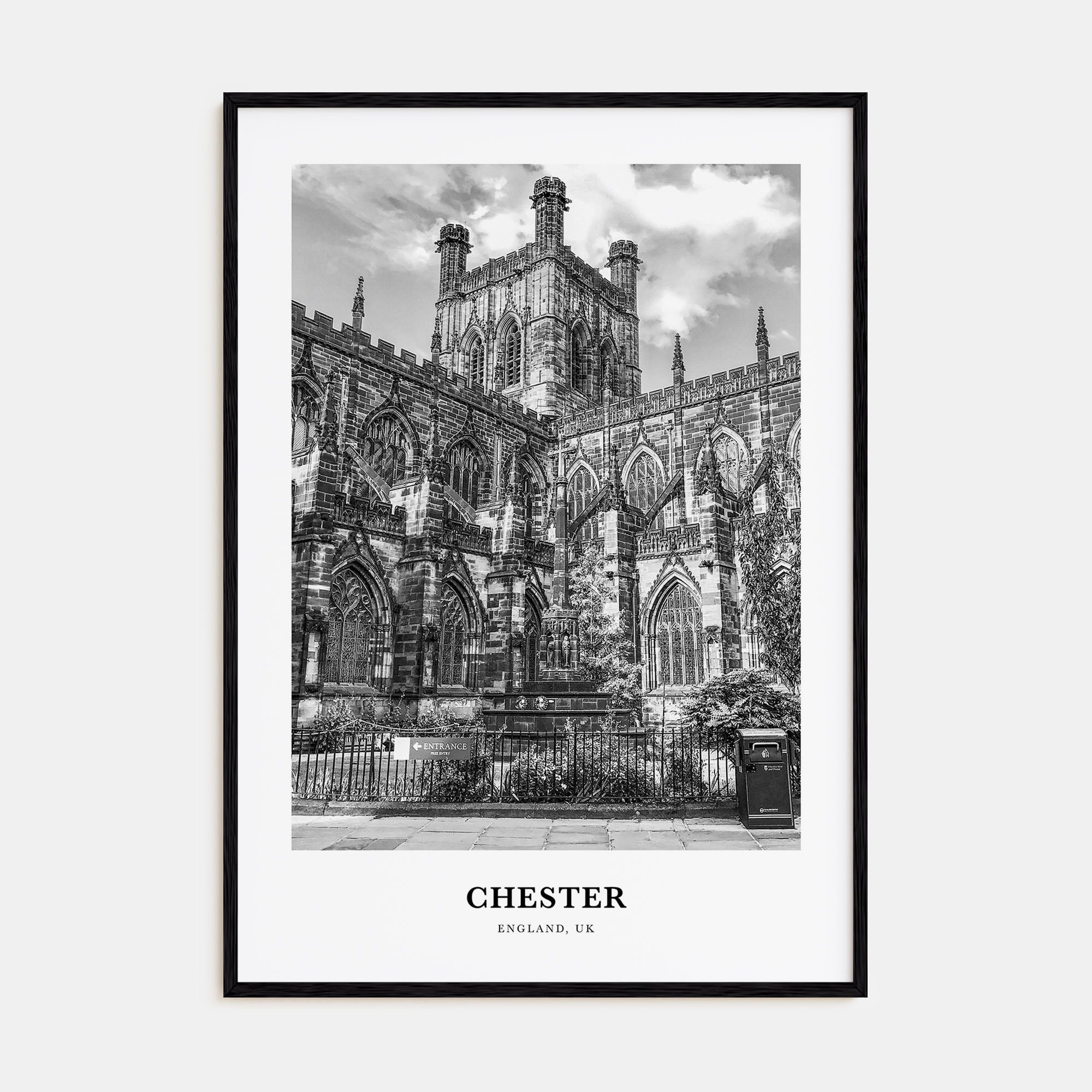 Chester Portrait B&W No 2 Poster