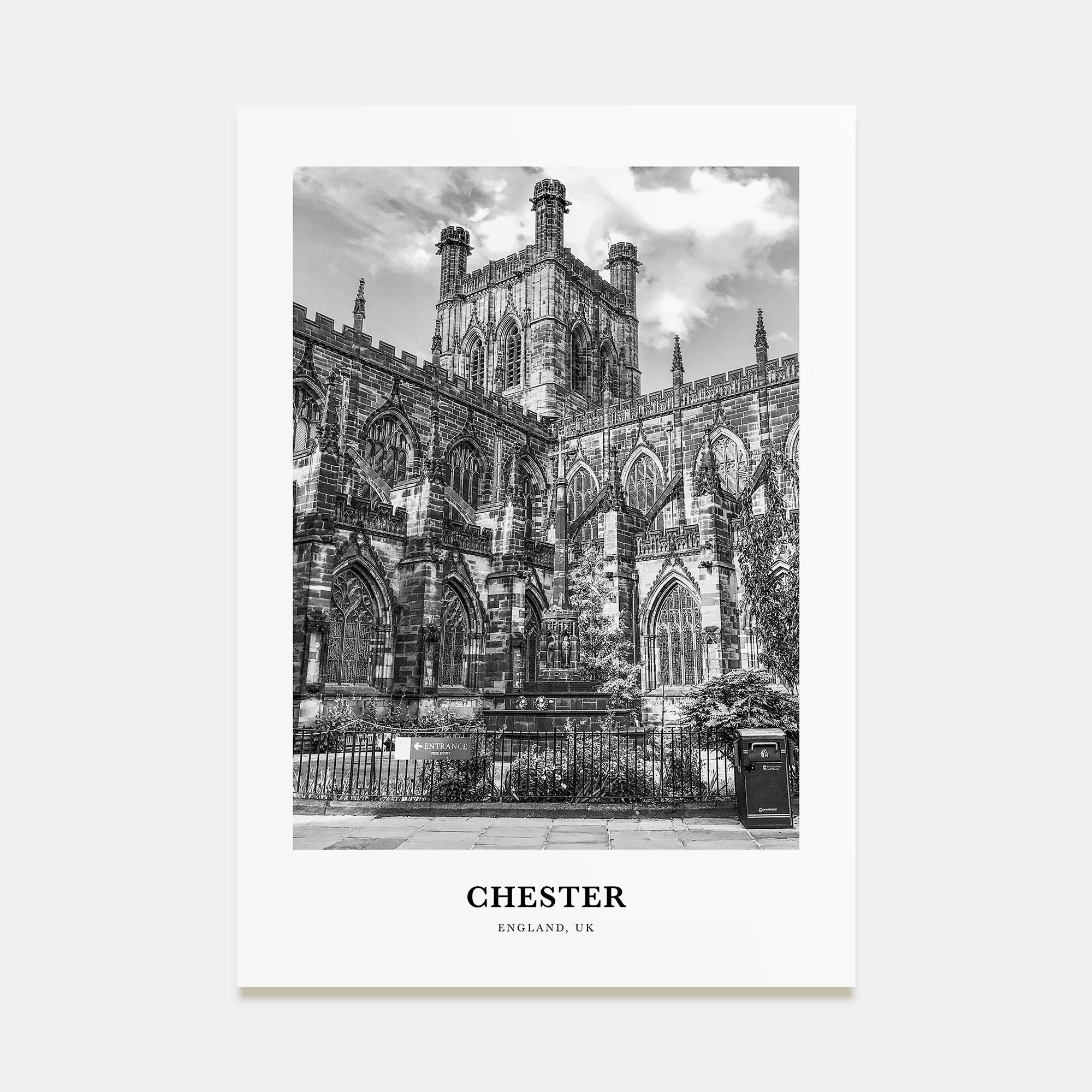 Chester Portrait B&W No 2 Poster
