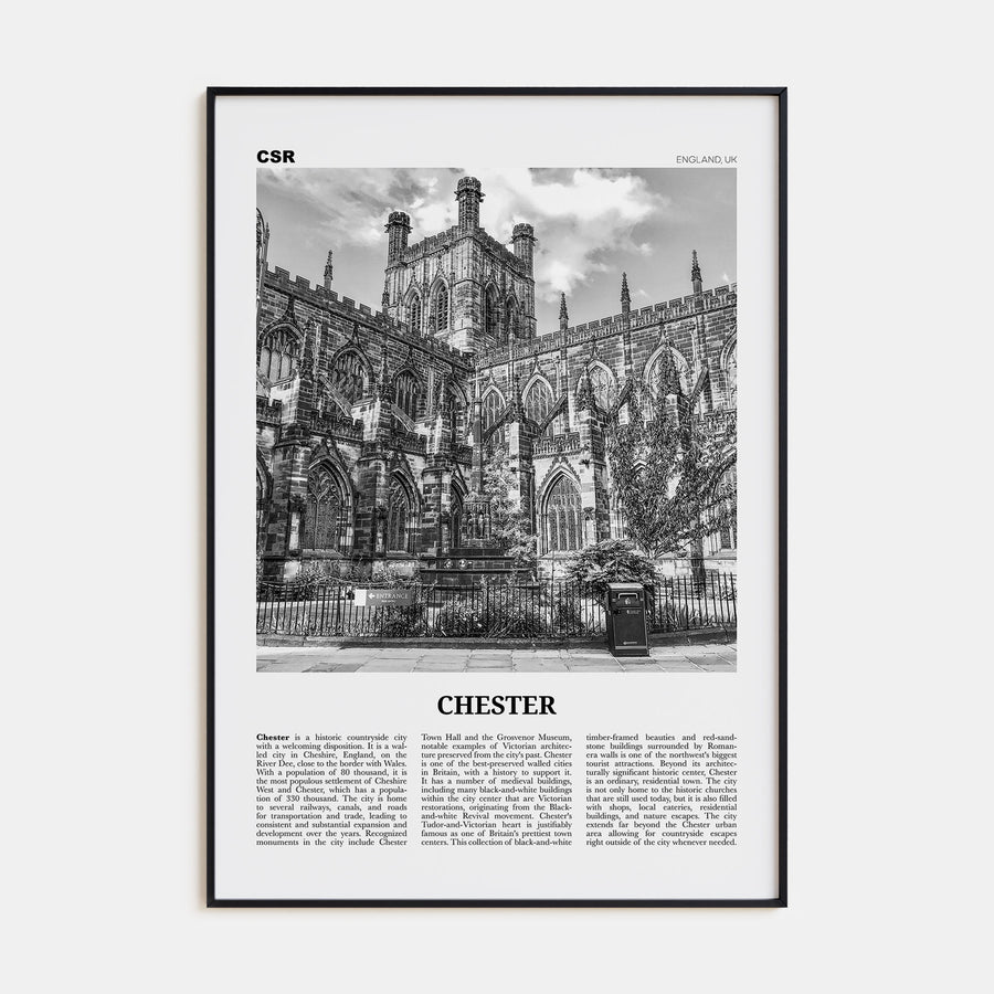 Chester Travel B&W No 1 Poster