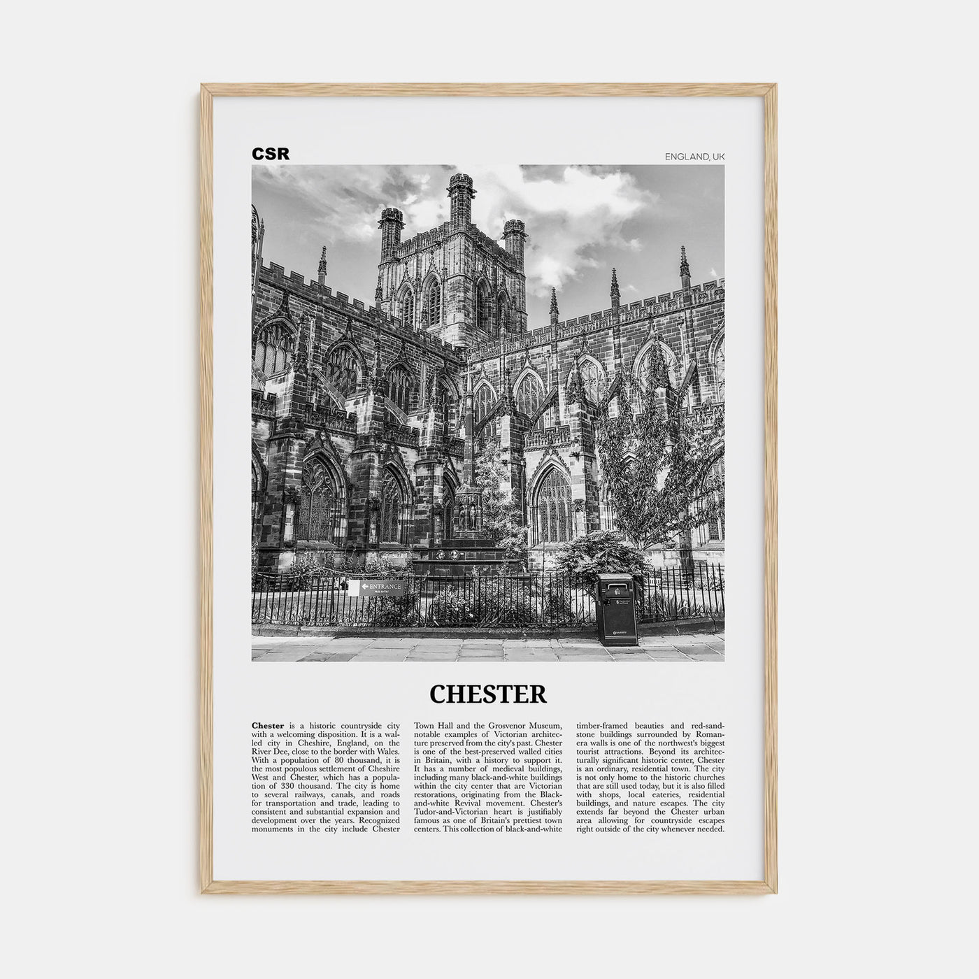 Chester Travel B&W No 1 Poster