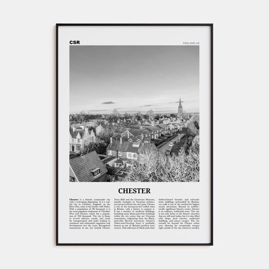 Chester Travel B&W No 2 Poster