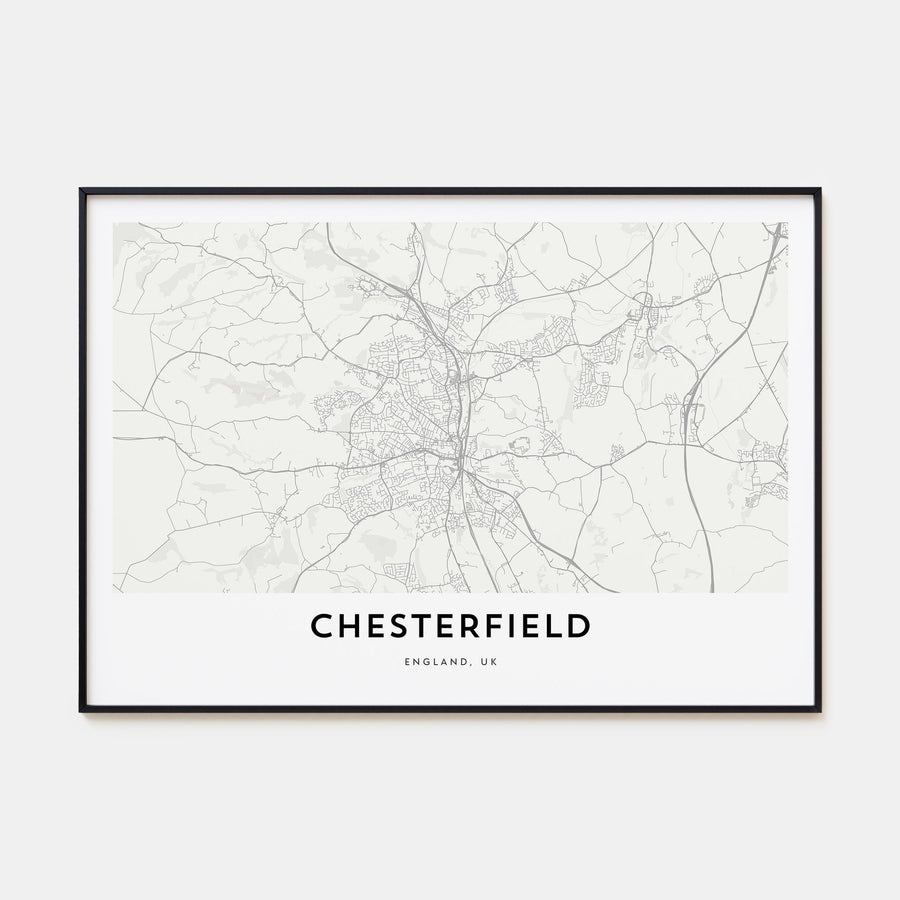 Chesterfield Map Landscape Poster