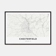 Chesterfield Map Landscape Poster