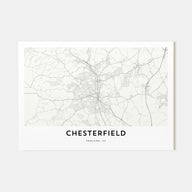 Chesterfield Map Landscape Poster