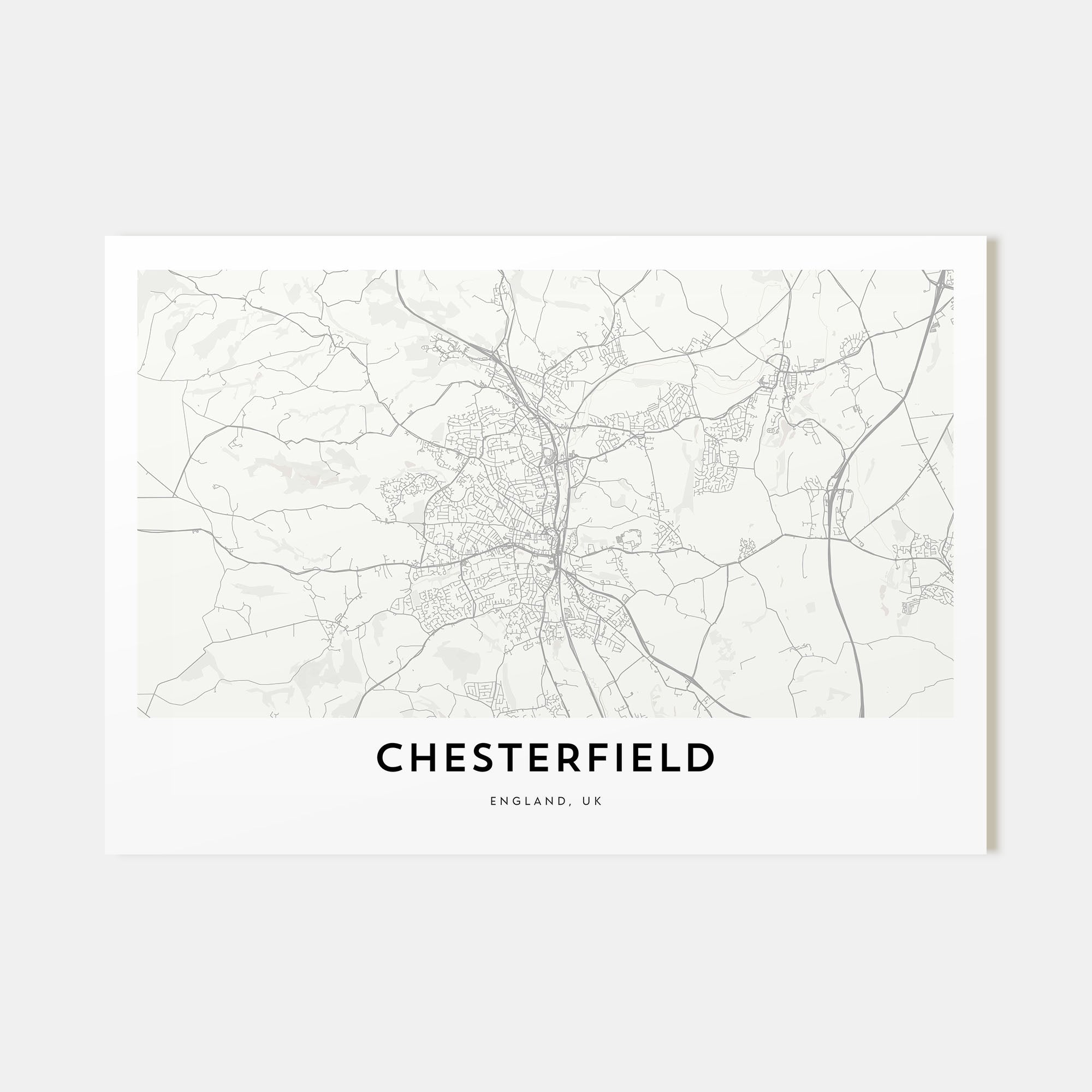 Chesterfield Map Landscape Poster