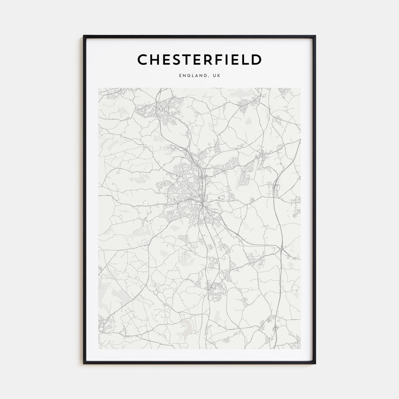 Chesterfield Map Portrait Poster