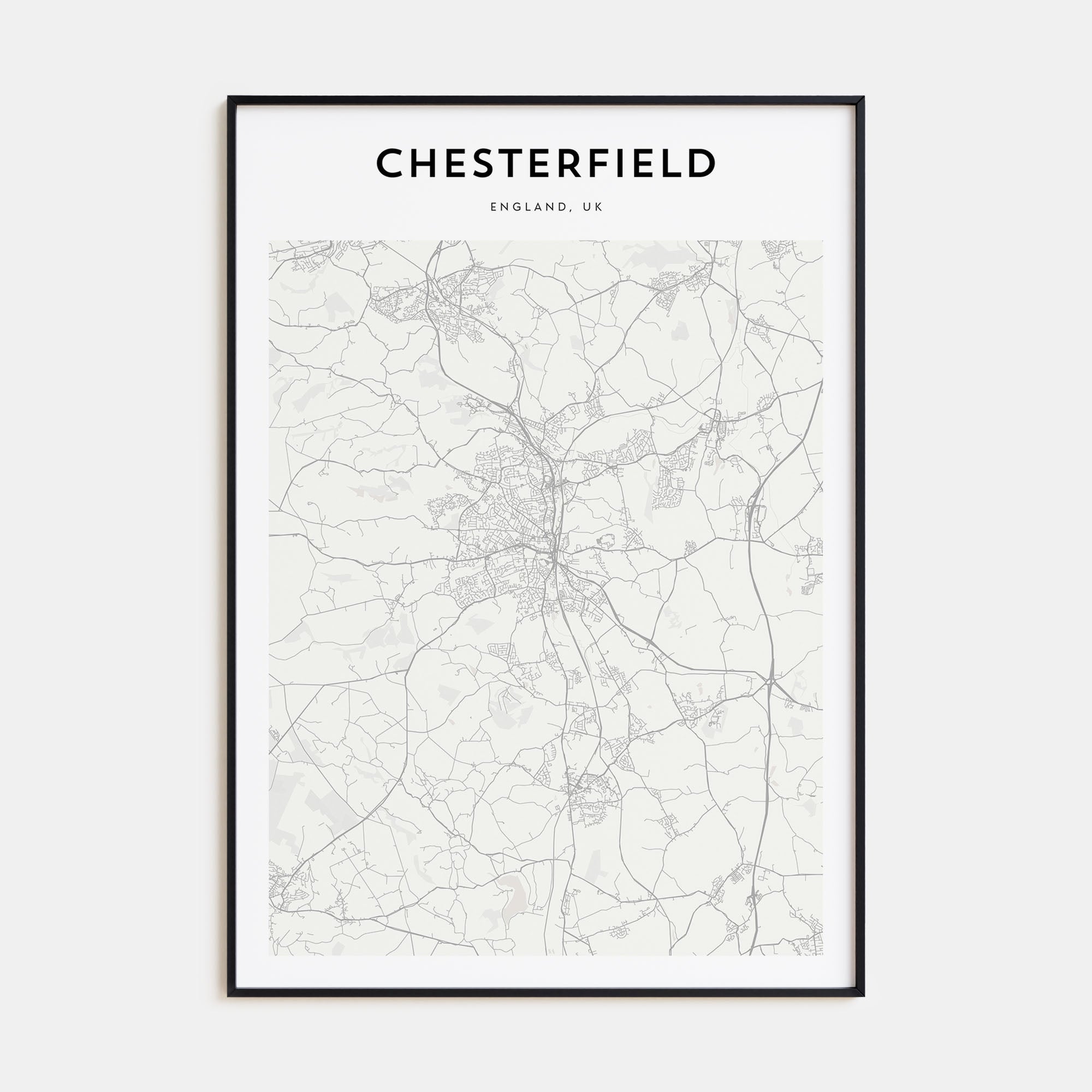 Chesterfield Map Portrait Poster