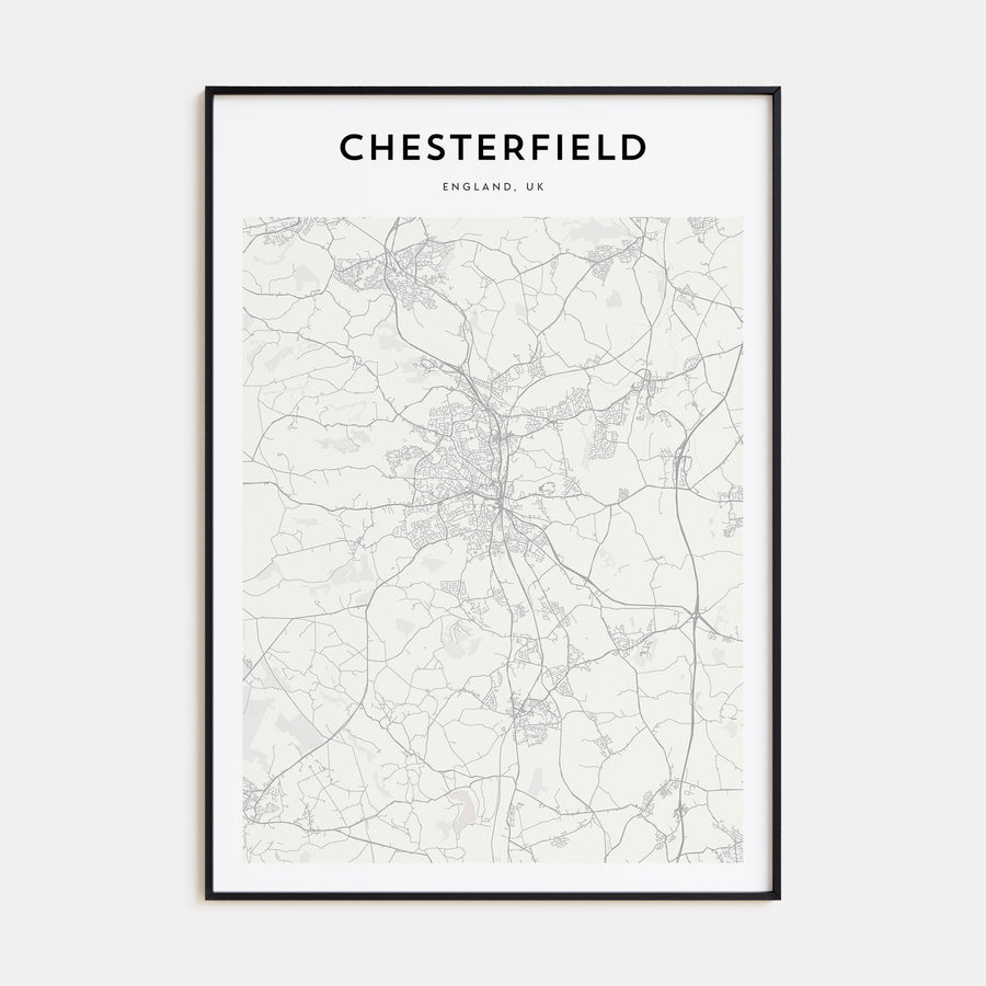 Chesterfield Map Portrait Poster