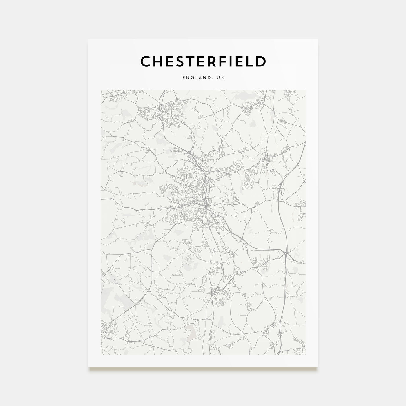 Chesterfield Map Portrait Poster