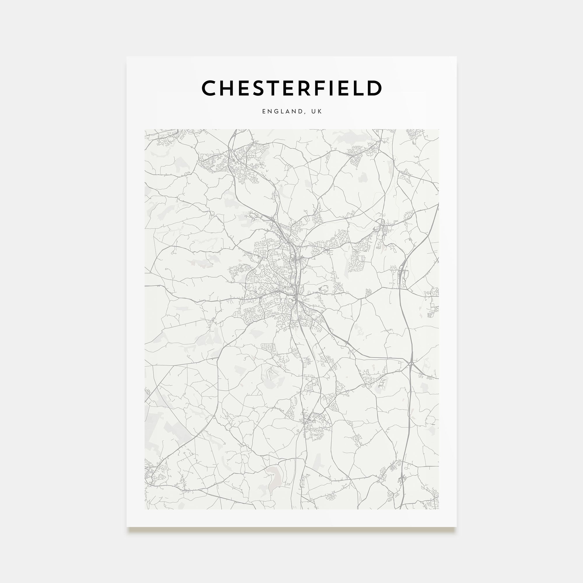 Chesterfield Map Portrait Poster