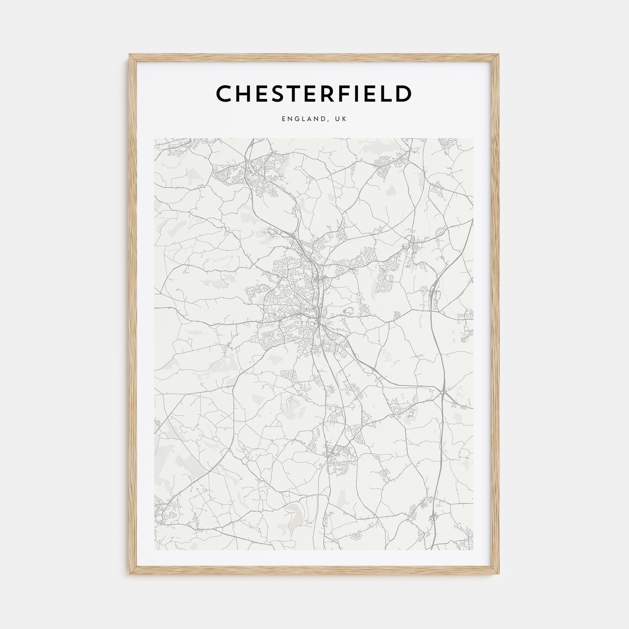 Chesterfield Map Portrait Poster