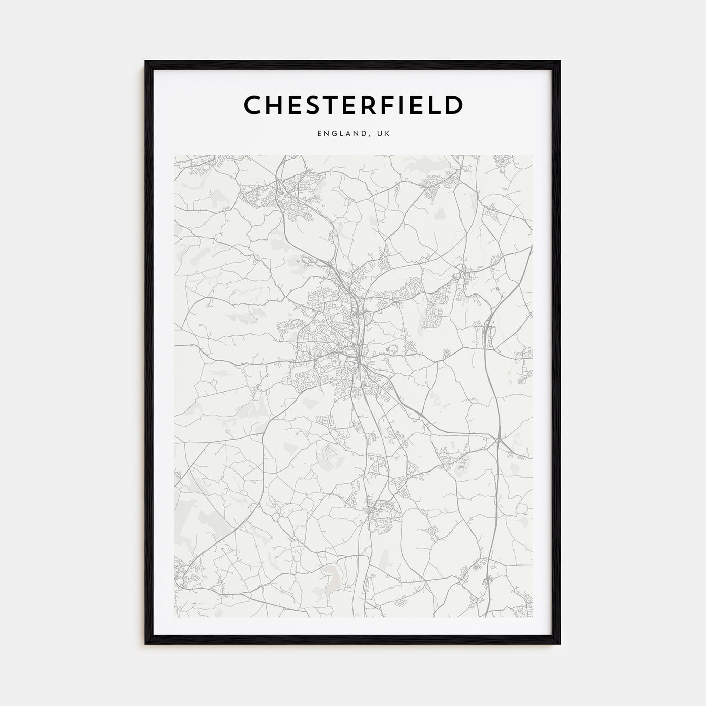 Chesterfield Map Portrait Poster