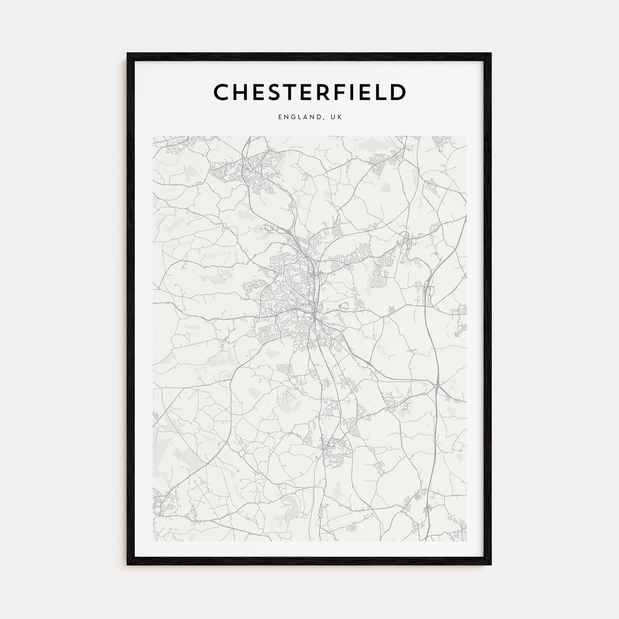 Chesterfield Map Portrait Poster
