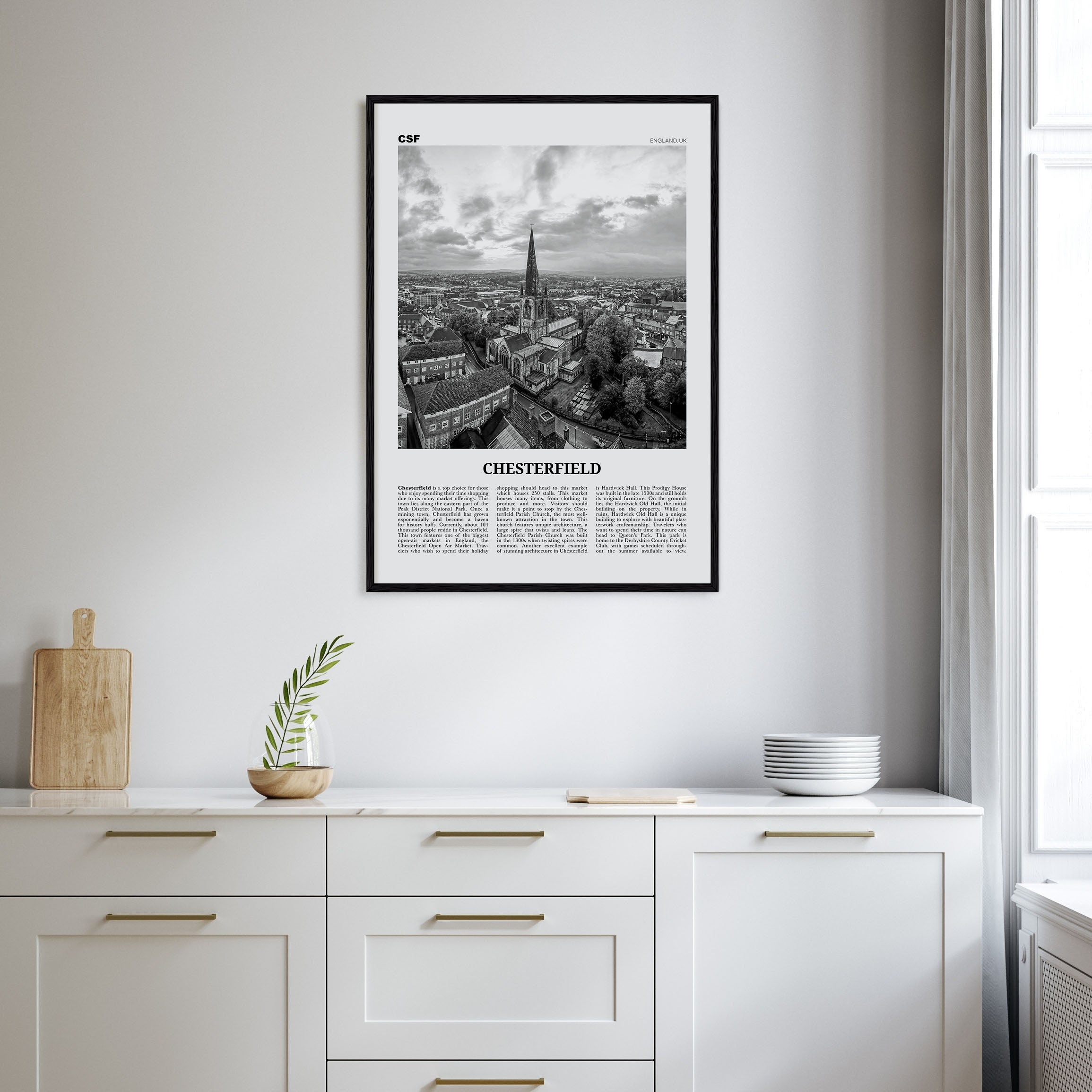 Chesterfield Travel B&W Poster