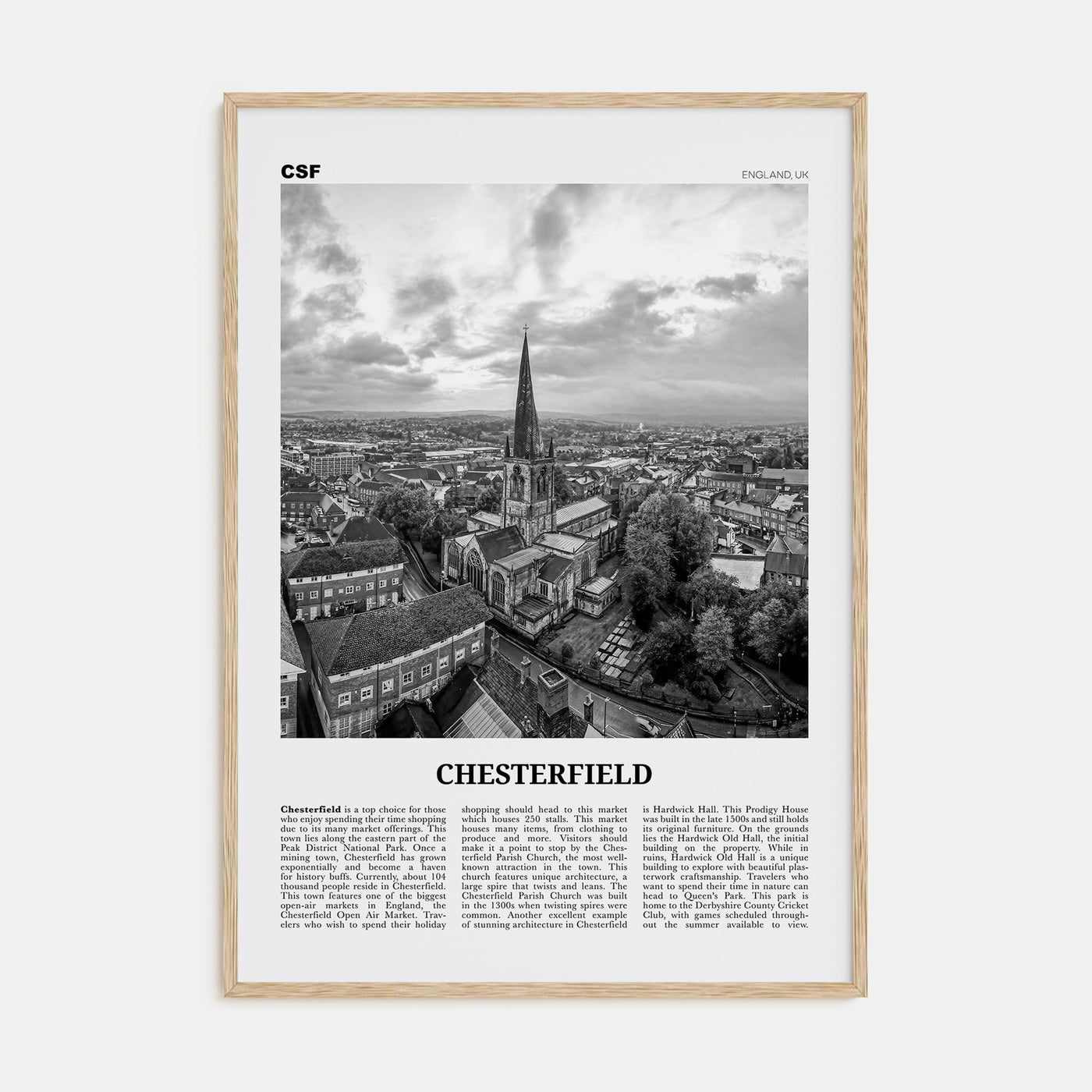 Chesterfield Travel B&W Poster