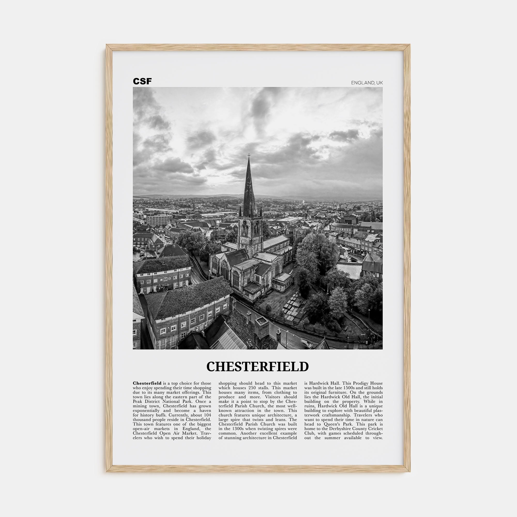 Chesterfield Travel B&W Poster