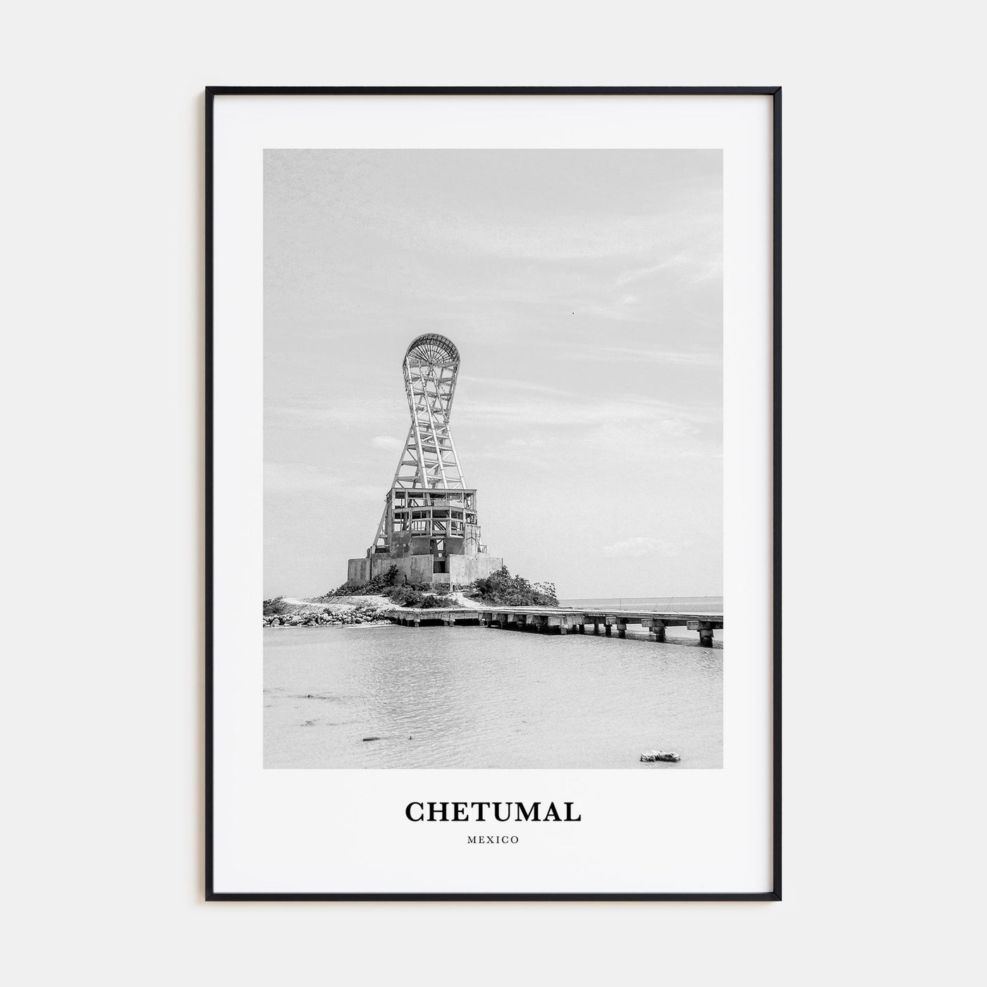 Chetumal Portrait B&W Poster