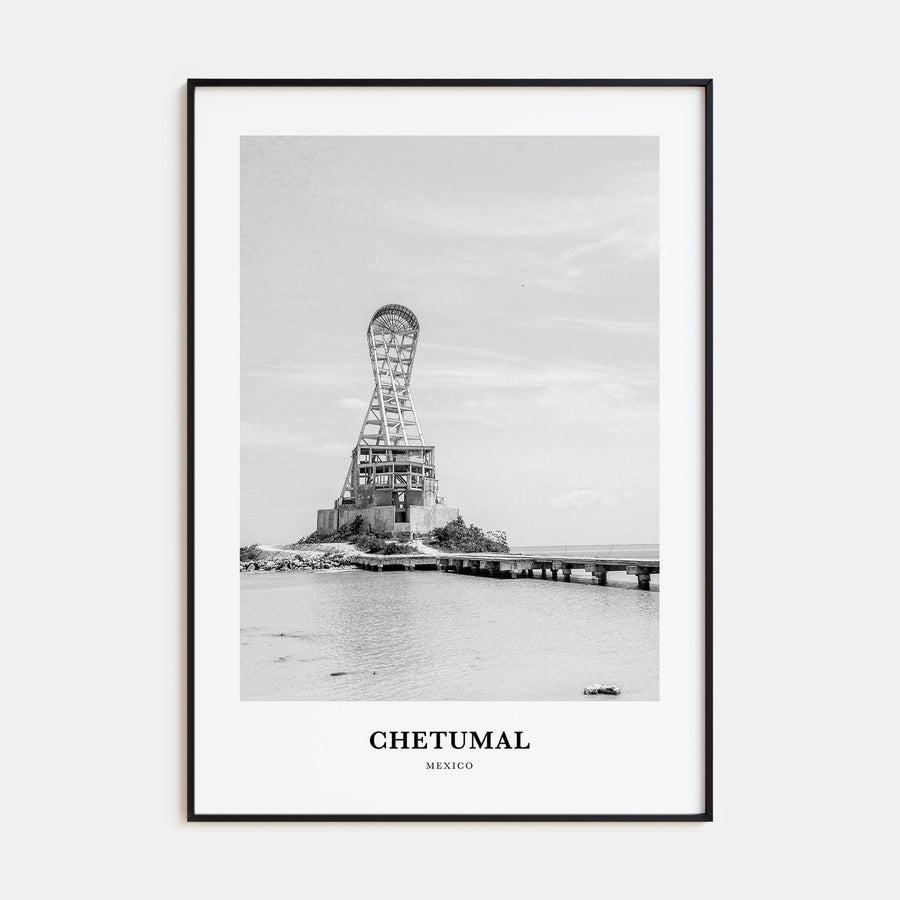 Chetumal Portrait B&W Poster