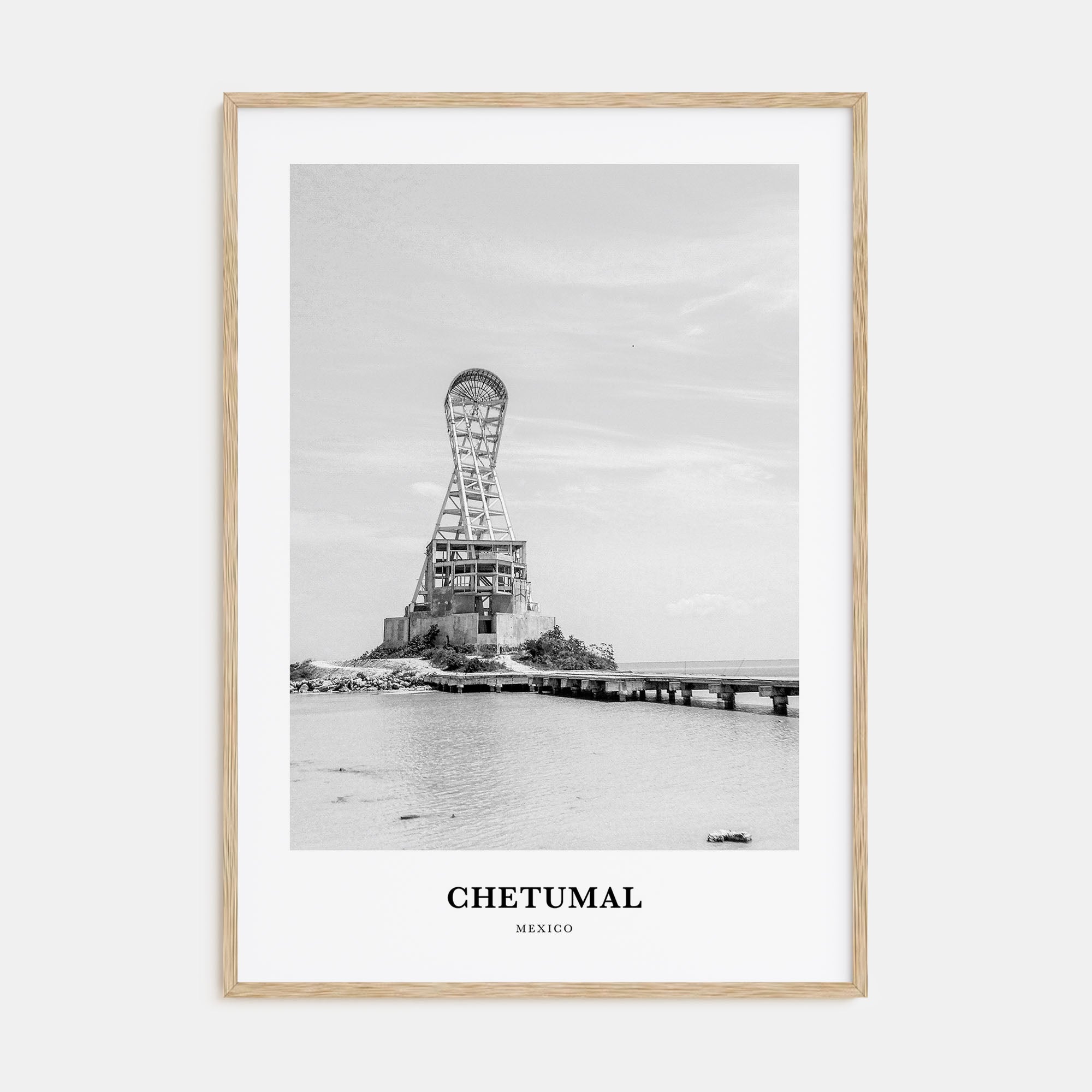 Chetumal Portrait B&W Poster