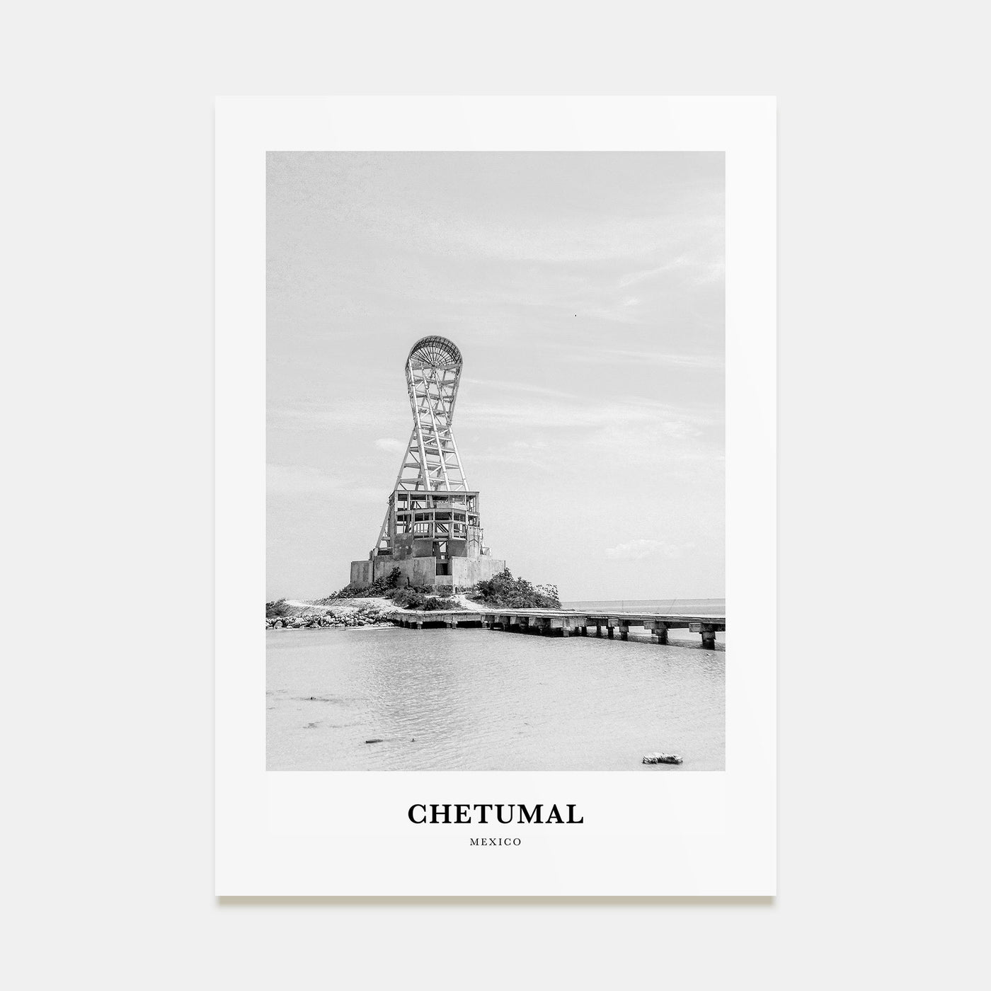Chetumal Portrait B&W Poster