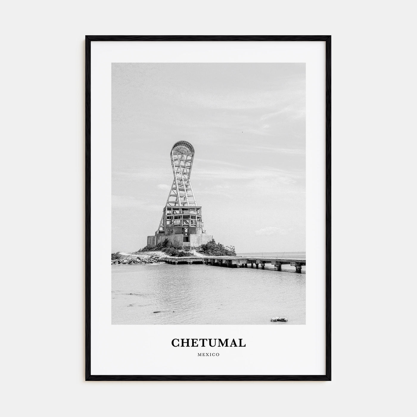 Chetumal Portrait B&W Poster