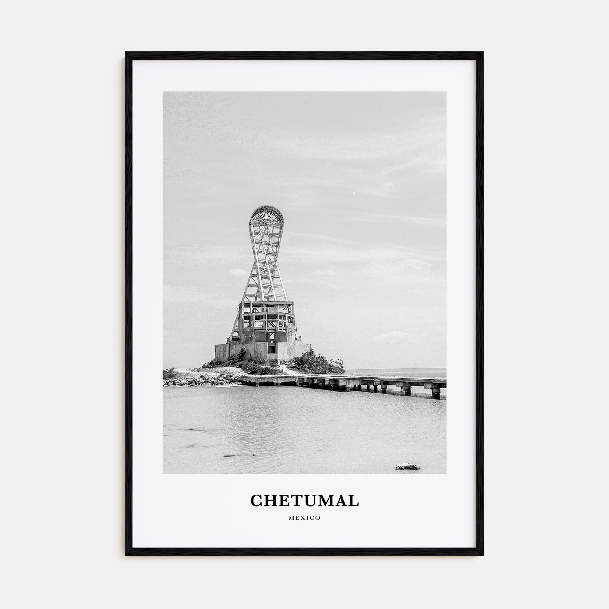 Chetumal Portrait B&W Poster
