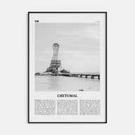 Chetumal Travel B&W Poster