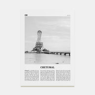 Chetumal Travel B&W Poster