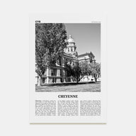 Cheyenne Travel B&W Poster