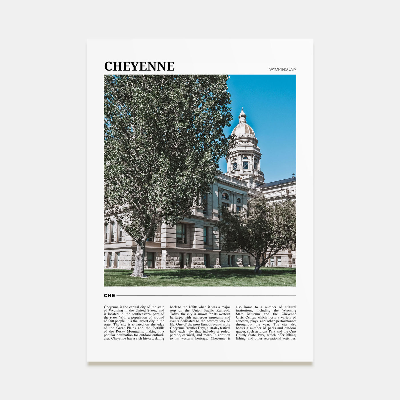 Cheyenne Travel Color Poster