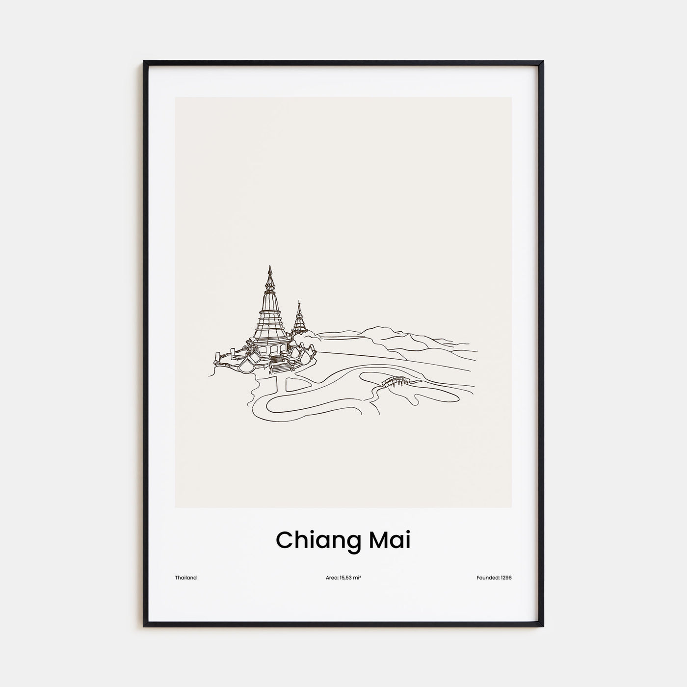 Chiang Mai Drawn Poster