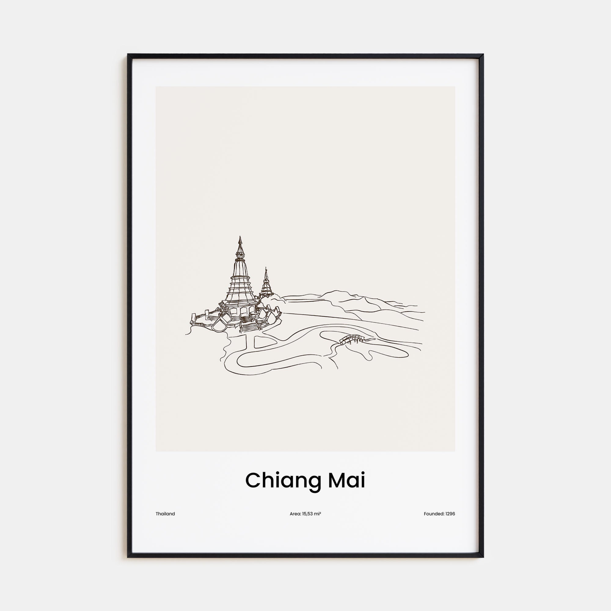 Chiang Mai Drawn Poster