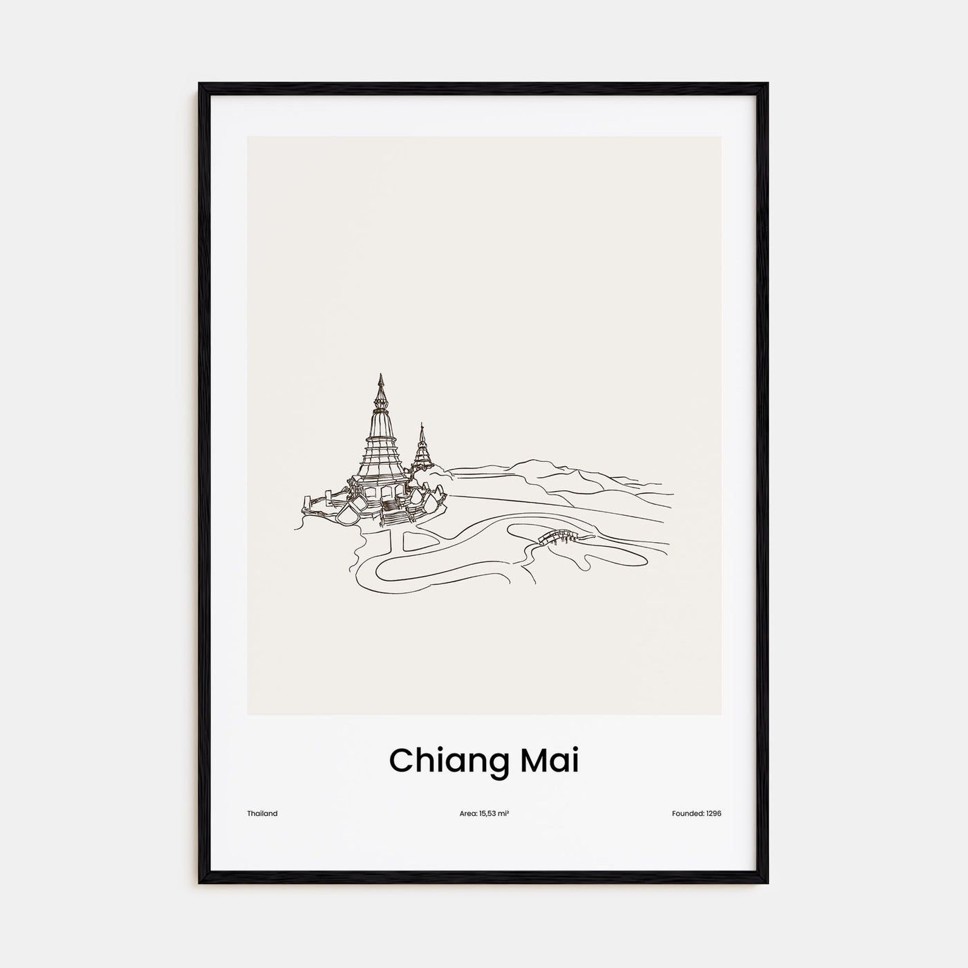 Chiang Mai Drawn Poster